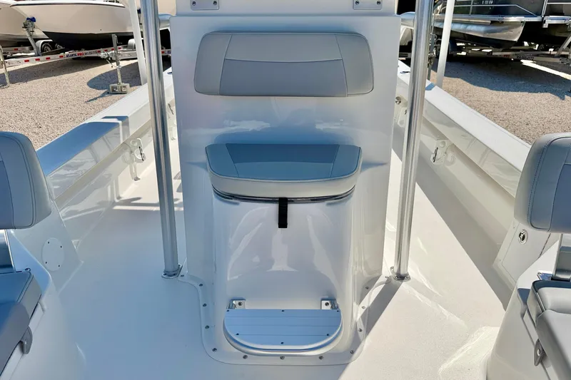 Slide: The Image of Interior of 2026 Bay Rider 239 Bay boat with seating and console. - 13