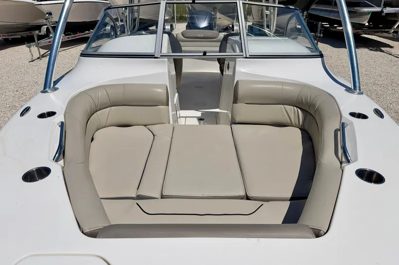 Slide: The Image of 2024 Key West 239 DFS boat with spacious seating and sleek design. - 9