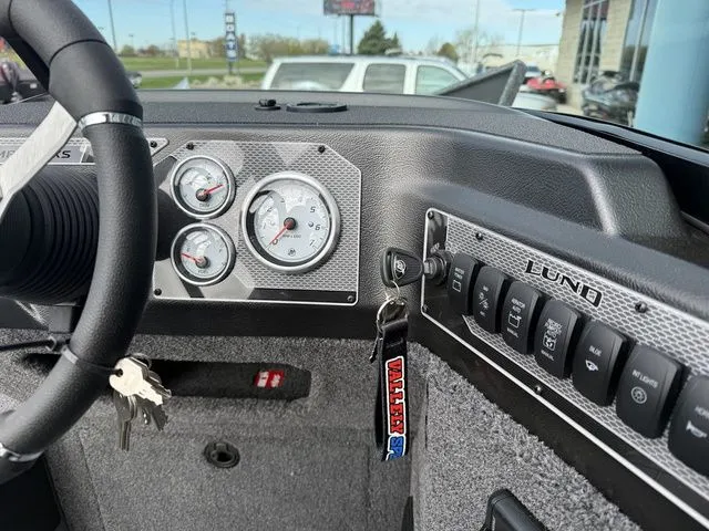 Slide: The Image of Dashboard of 2026 Lund 2075 Impact XS Sport with gauges and switches. - 20