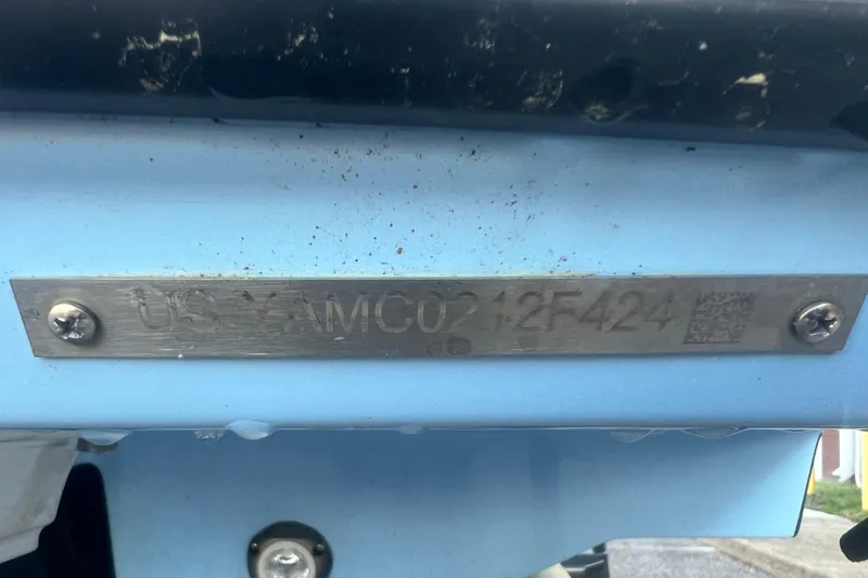Slide: The Image of 2024 Yamaha Boats 255 FSH Sport H hull identification number plate. - 61