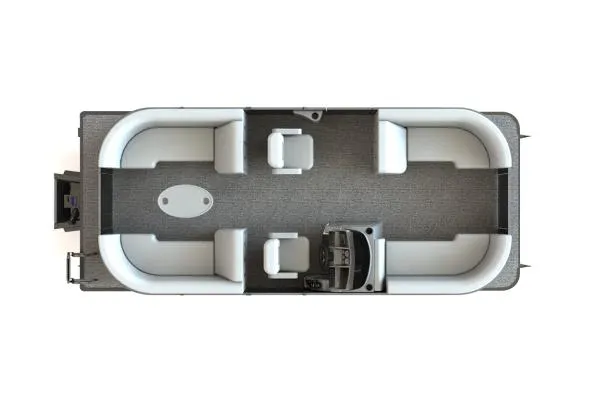 Slide: The Image of Manufacturer Provided Image: Top view of 2023 Sylvan Mirage 8522 LZ pontoon boat interior layout. - 19