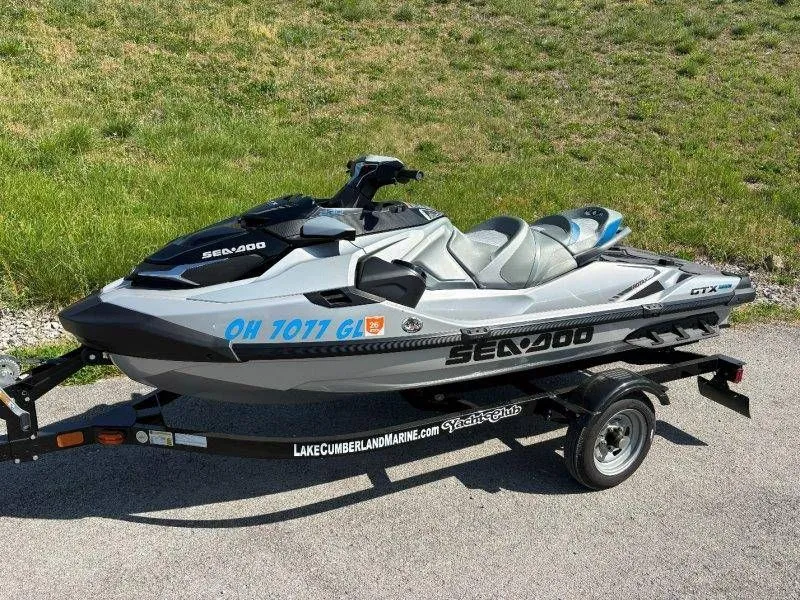 The Image of 2020 Sea-Doo GTX Limited 230 on trailer, side view. - 1
