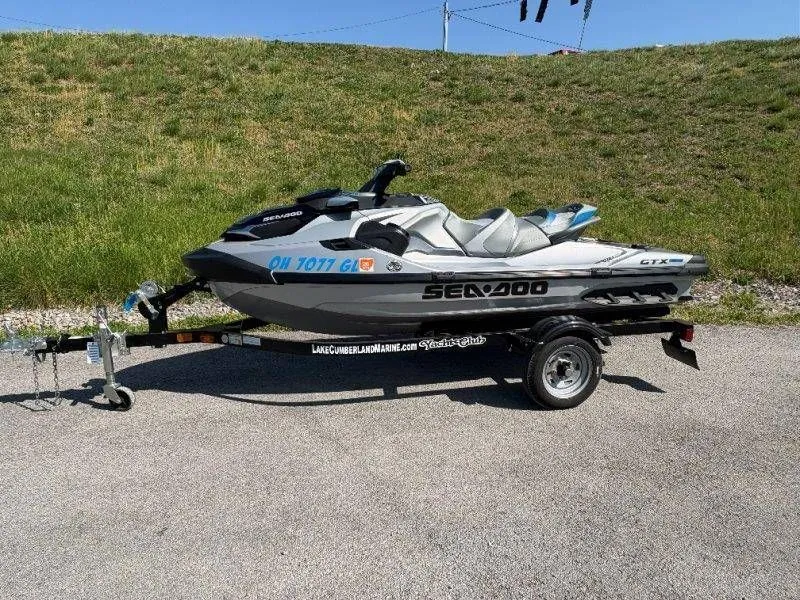 Slide: The Image of 2020 Sea-Doo GTX Limited 230 on trailer, side view. - 11