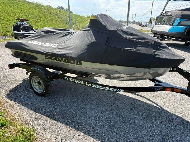Slide: The Image of 2020 Sea-Doo GTX Limited 230 on trailer with cover. - 19