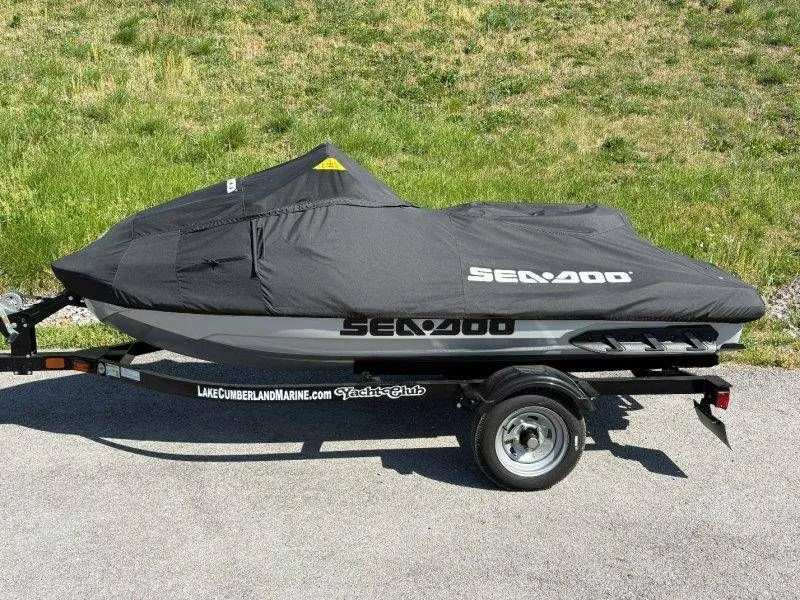 Slide: The Image of 2020 Sea-Doo GTX Limited 230 on trailer with cover. - 21