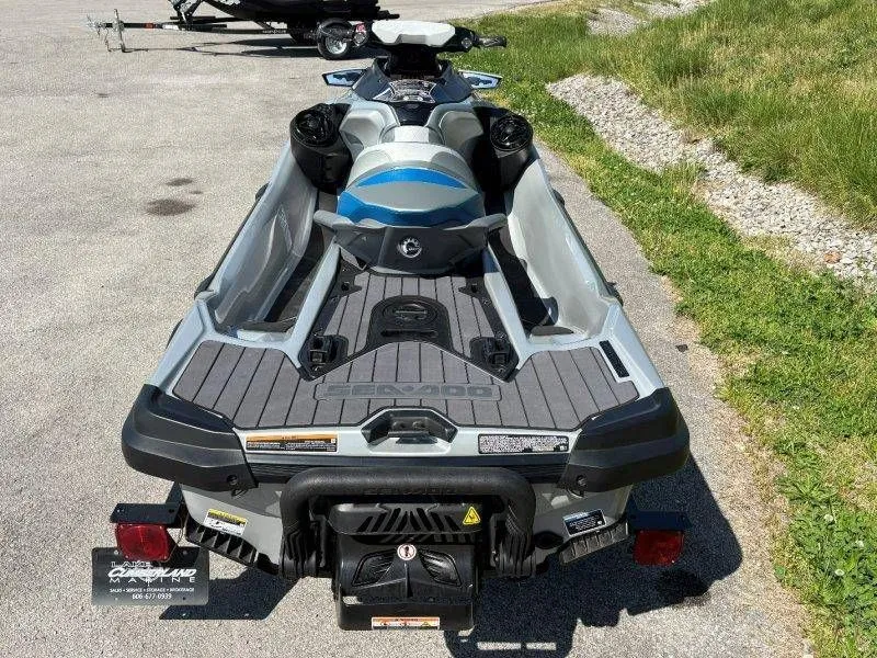Slide: The Image of 2020 Sea-Doo GTX Limited 230 on a trailer, rear view. - 4