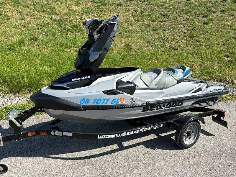 Slide: The Image of 2020 Sea-Doo GTX Limited 230 on trailer, side view. - 6