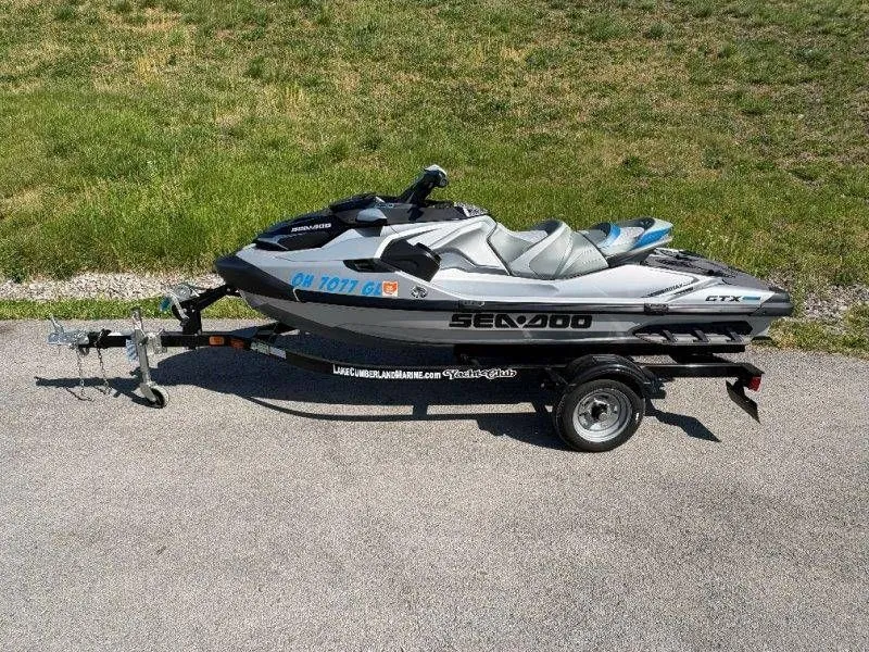 Slide: The Image of 2020 Sea-Doo GTX Limited 230 on trailer, side view. - 8