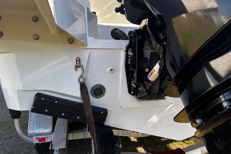 Slide: The Image of 2024 Jeanneau NC Sport 895 boat engine and trailer detail. - 29