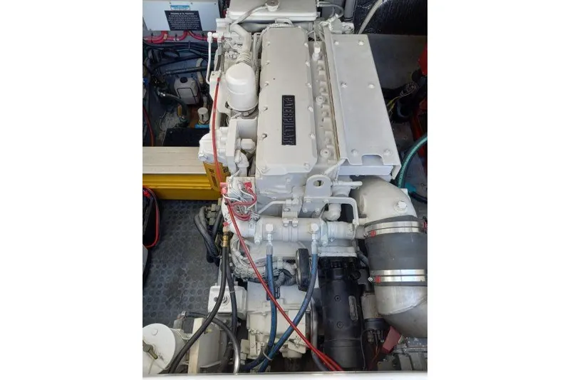 Slide: The Image of Bathroom sink area in a 1997 Sea Ray 370 Express Cruiser yacht. - 35