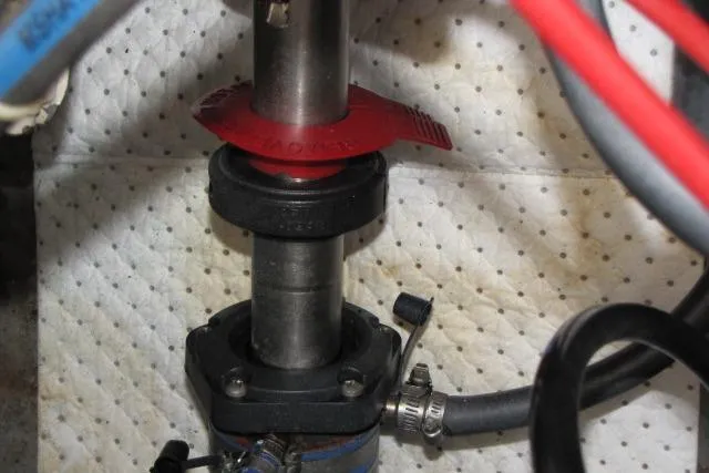 Slide: The Image of ProNautic 12-40P charger installed in 1997 Sea Ray 370 Express Cruiser engine room. - 44