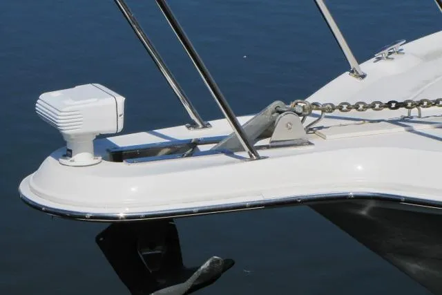 Slide: The Image of Control panel for port and starboard engines on a 1997 Sea Ray 370 Express Cruiser. - 46