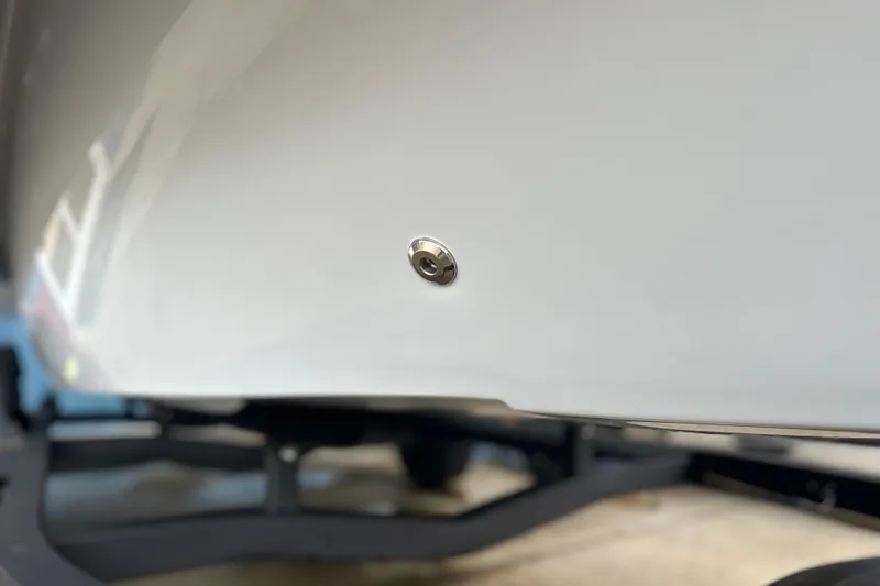 Slide: The Image of 2026 Chittum Skiffs 18 Challenger 2.0 hull detail on trailer. - 11