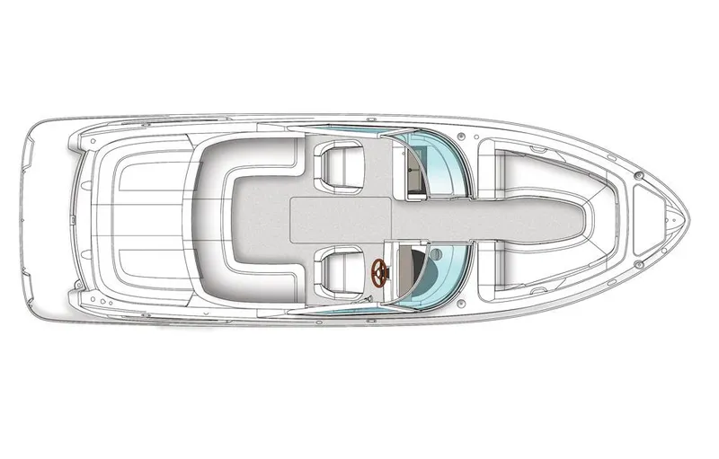 Slide: The Image of Manufacturer Provided Image: Top view of 2015 Sea Ray 250 SLX boat layout. - 3