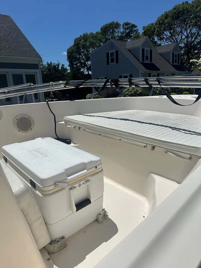 Slide: The Image of Interior of a 2005 Key West 19 cc boat with cooler. - 4