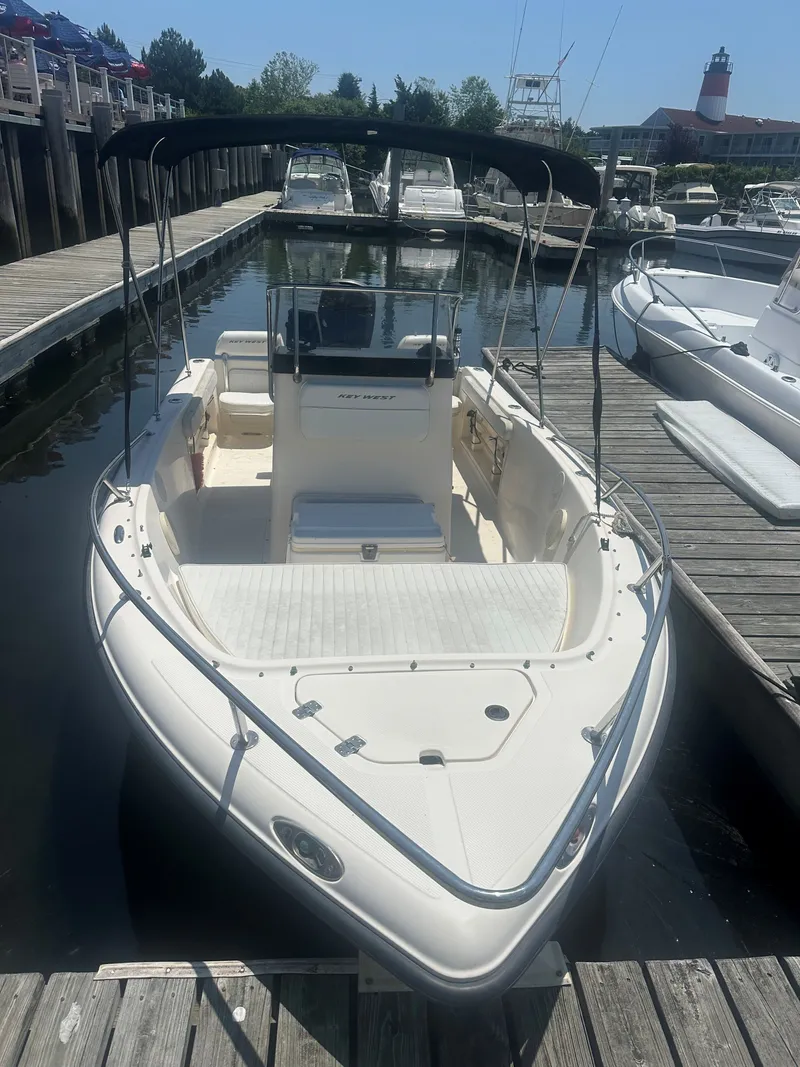 Slide: The Image of 2005 Key West 19 cc boat docked at marina. - 6