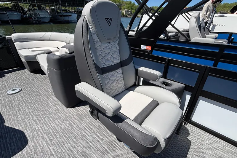 Slide: The Image of Luxurious seating on 2026 Viaggio D26U boat, featuring modern design and comfort. - 22