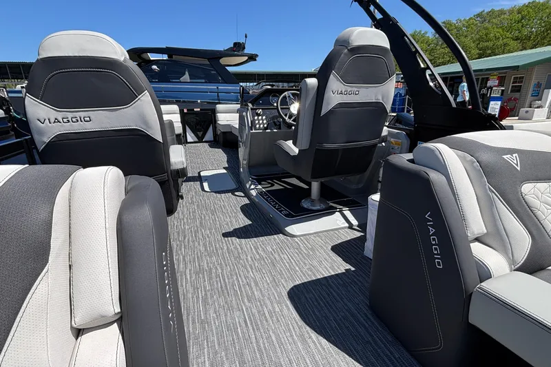 Slide: The Image of Luxurious interior of 2026 Viaggio D26U boat with modern seating and sleek design. - 32