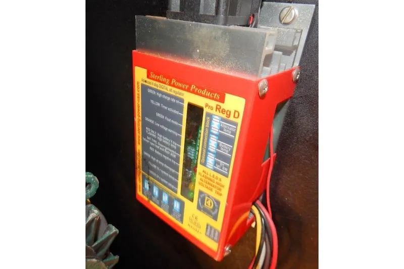 Slide: The Image of Sterling Power Products Pro Reg D digital regulator on 1997 Etap 38i yacht. - 45