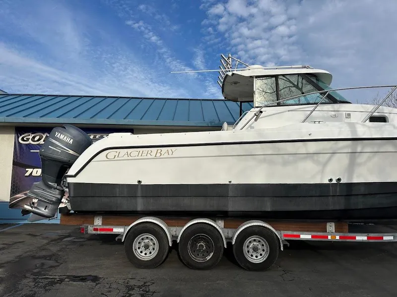 Slide: The Image of Glacier Bay 2680 Coastal Runner boat on trailer, year 2000. - 9