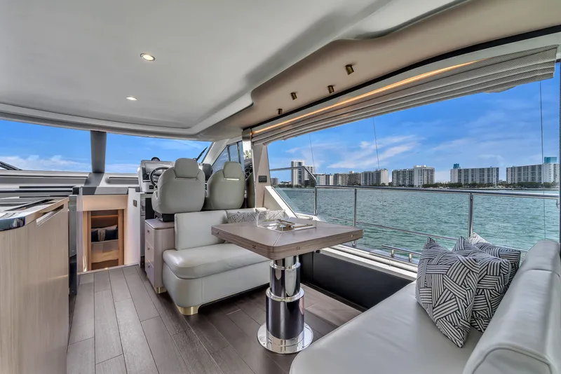 Slide: The Image of Interior of Azimut 60 Fly yacht, modern design, 2023 model. - 20