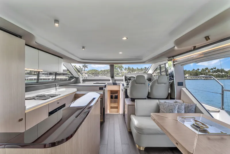 Slide: The Image of Interior of Azimut 60 Fly yacht, modern design, 2023 model. - 23