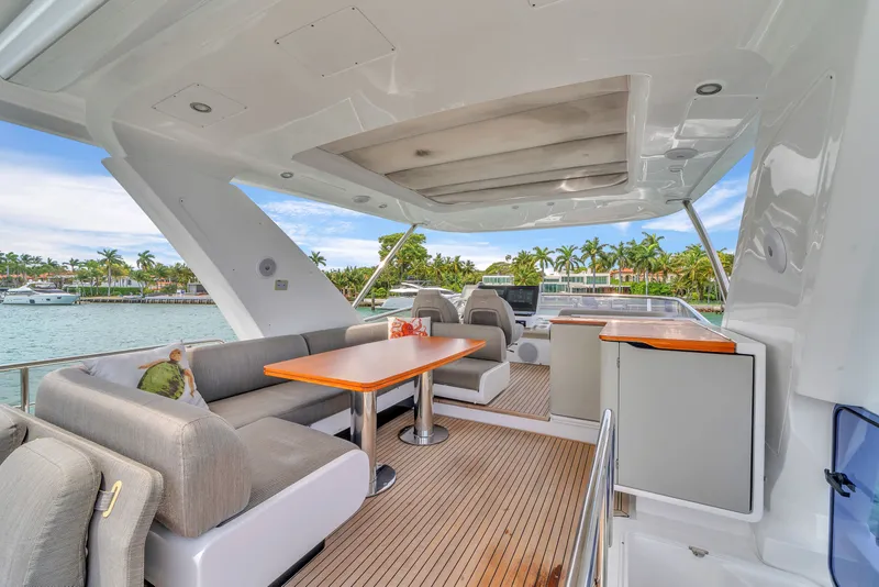 Slide: The Image of Luxurious interior of the 2023 Azimut 60 Fly yacht. - 47