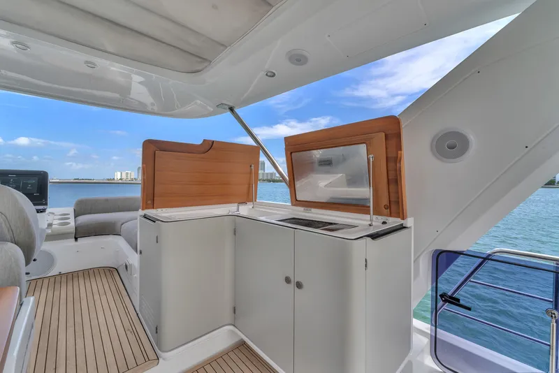 Slide: The Image of Interior of Azimut 60 Fly 2023 yacht with ocean view. - 49