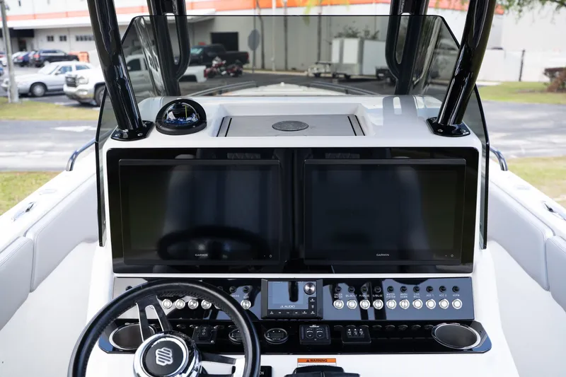 Slide: The Image of Control console of Concept 36 boat, 2023 model. - 11