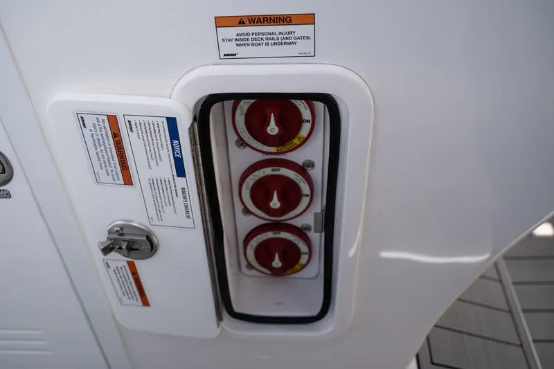 Slide: The Image of Control panel of a 2023 Concept 36 boat. - 14