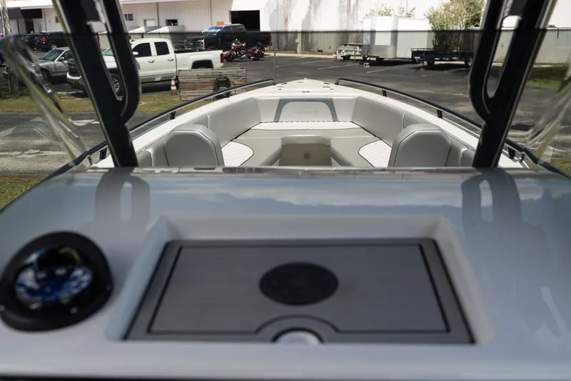 Slide: The Image of Interior view of Concept 36 boat, 2023 model, featuring modern design. - 15