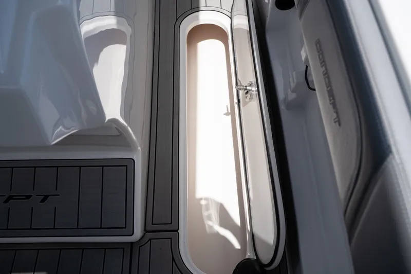 Slide: The Image of Interior of Concept 36 boat, 2023 model, featuring modern design. - 22