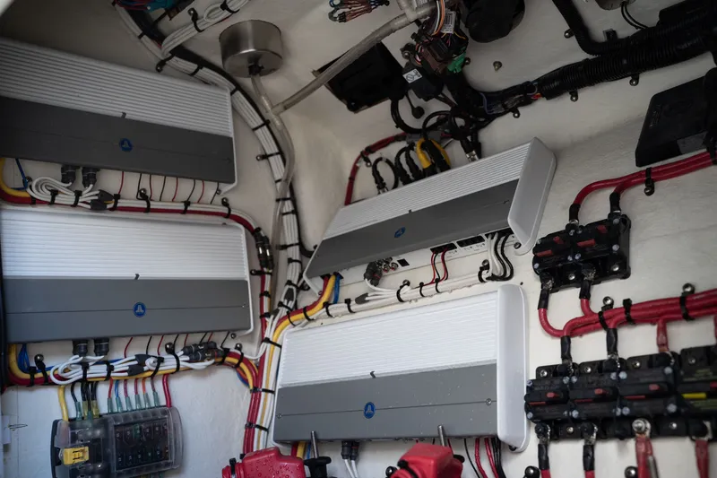 Slide: The Image of Electrical system in Concept 36 boat, 2023 model. - 33