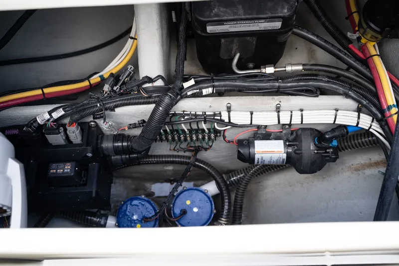 Slide: The Image of Electrical wiring in the engine compartment of the 2023 Concept 36. - 36