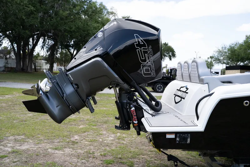 Slide: The Image of 2023 Concept 36 boat with powerful outboard motor. - 4