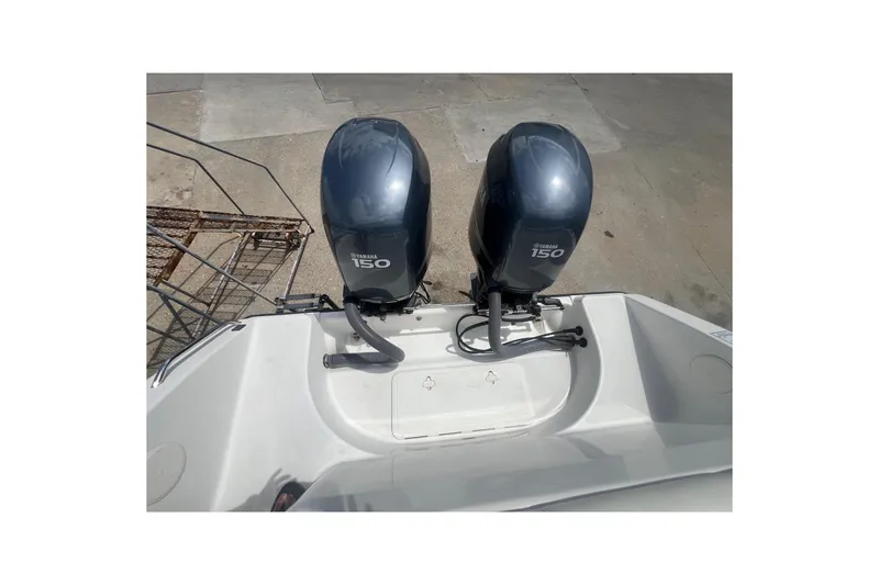Slide: The Image of 2007 Century 2400 Center Console with dual Yamaha 150 outboard engines. - 15
