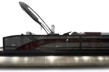 The Image of 2026 Bennington 23 SSBSF pontoon boat, sleek design, side view, modern features. - 3