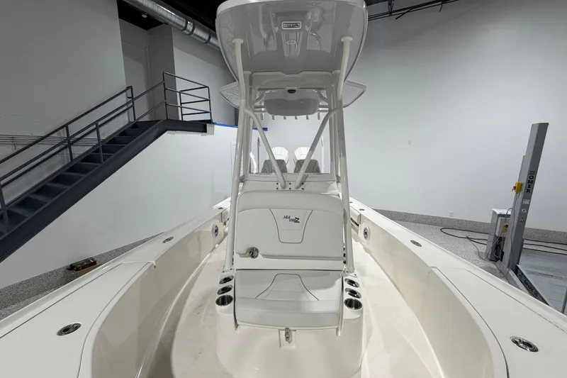 Slide: The Image of 2025 SeaVee 270Z boat interior, showcasing sleek design and spacious layout. - 38