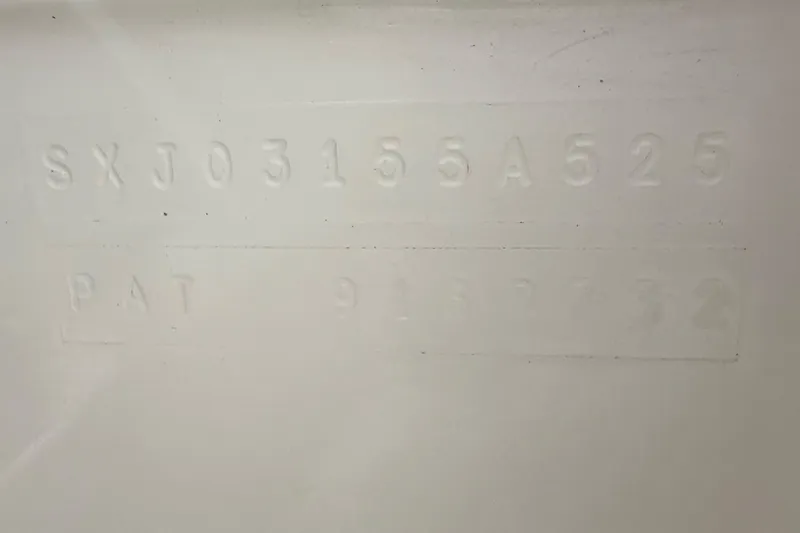 Slide: The Image of Embossed serial number on 2025 SeaVee 270Z boat hull. - 53