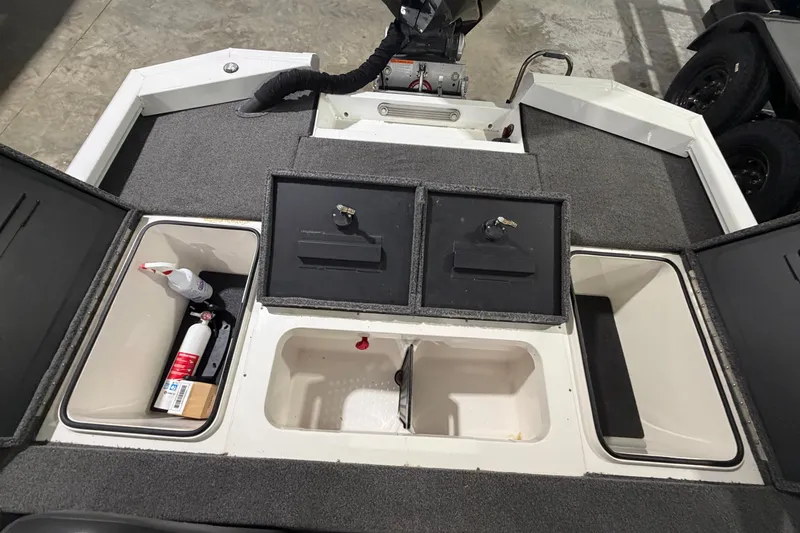 Slide: The Image of 2020 Vexus AVX 2080 boat storage compartments with equipment and accessories. - 16