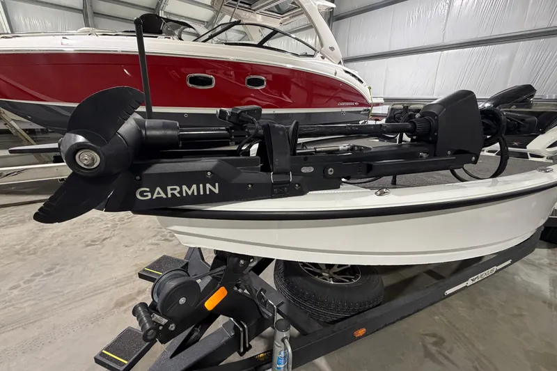 Slide: The Image of 2020 Vexus AVX 2080 boat with Garmin trolling motor in storage. - 5