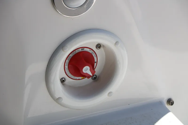Slide: The Image of Battery switch on a 2020 Stingray 192 SC boat. - 42