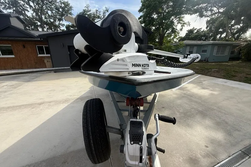 Slide: The Image of 2017 East Cape Vantage boat with Minn Kota Terrova motor on trailer. - 3