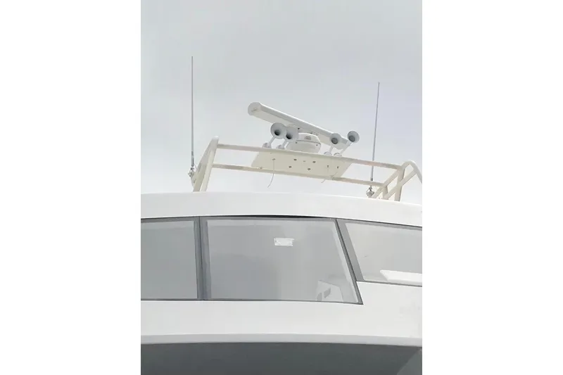 Slide: The Image of Rooftop view of a 2003 Gold Coast fast ferry with antennas and equipment. - 14