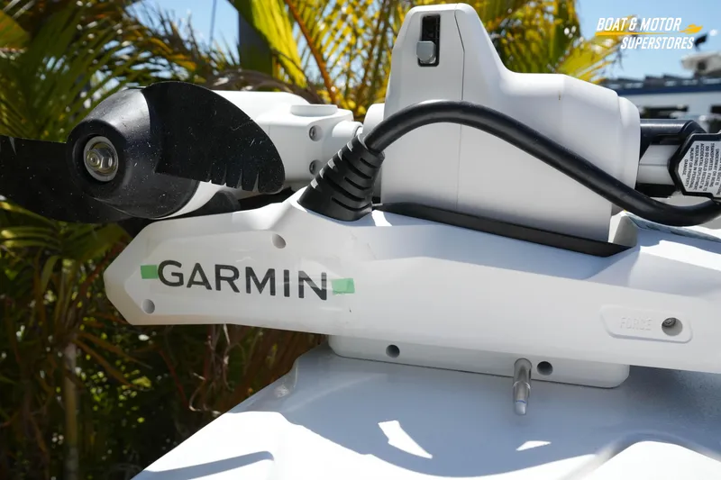 Slide: The Image of Garmin marine equipment on 2026 Blackfin 242 HB boat, sunny outdoor setting. - 20