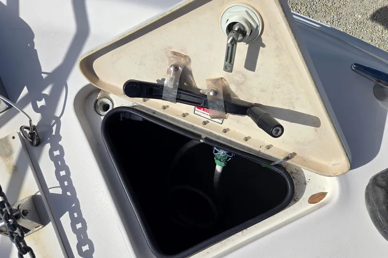 Slide: The Image of Dolphins swimming alongside a 2001 Sea Ray 400 Sedan Bridge in open water. - 26