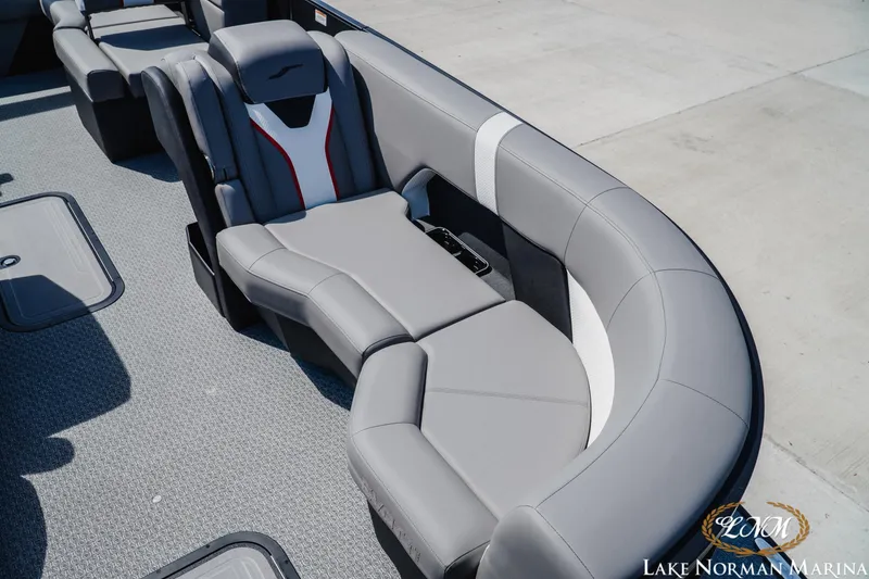 Slide: The Image of Luxury seating on 2026 Evotti 723CS boat at Lake Norman Marina. - 15