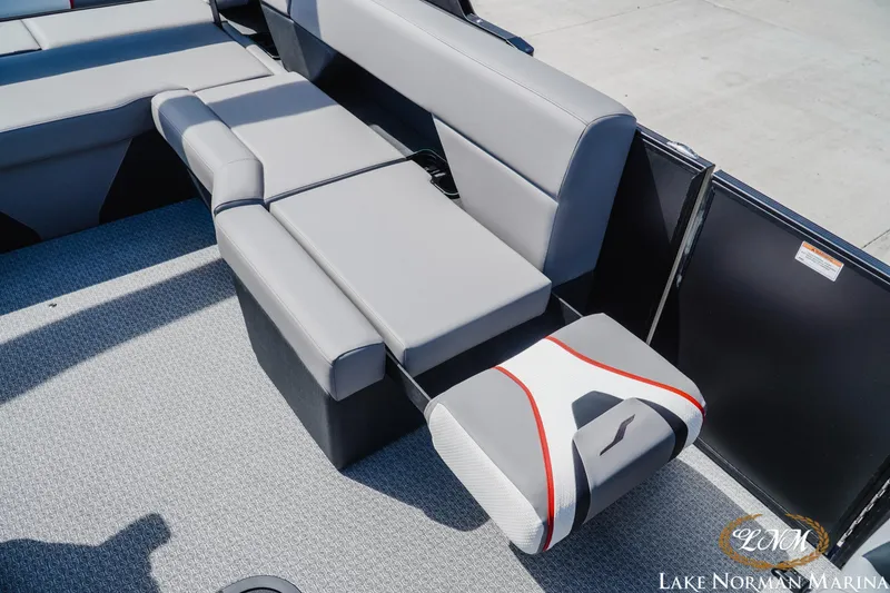 Slide: The Image of Luxurious seating on 2026 Evotti 723CS boat at Lake Norman Marina. - 17