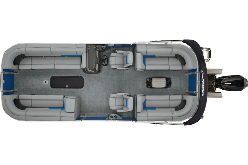 Slide: The Image of Steering wheel and controls of 2026 Sun Tracker Party Barge 24 XP3. - 6