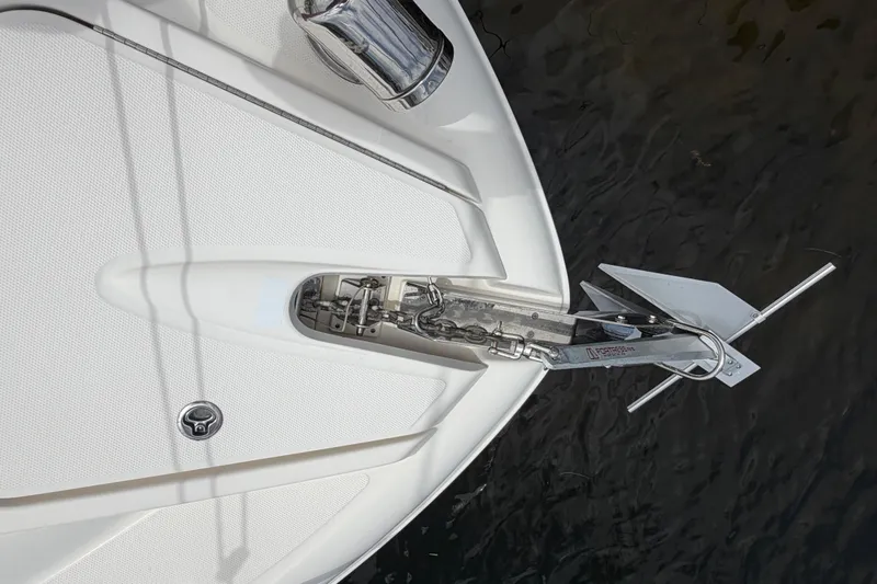 Slide: The Image of Bow of 2012 Sea Ray Sundancer 350 with anchor detail. - 57